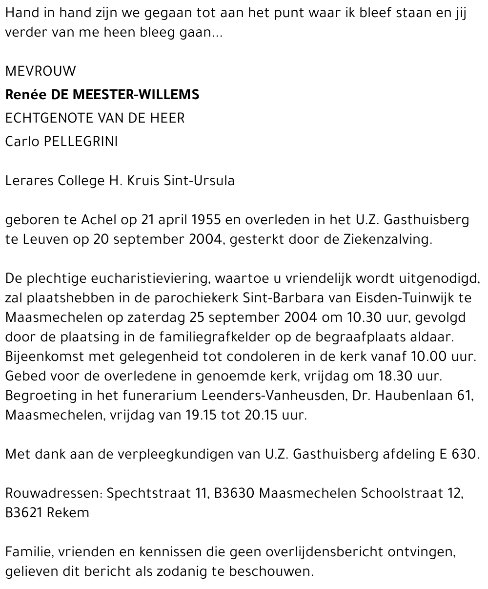 Renée De Meester-Willems