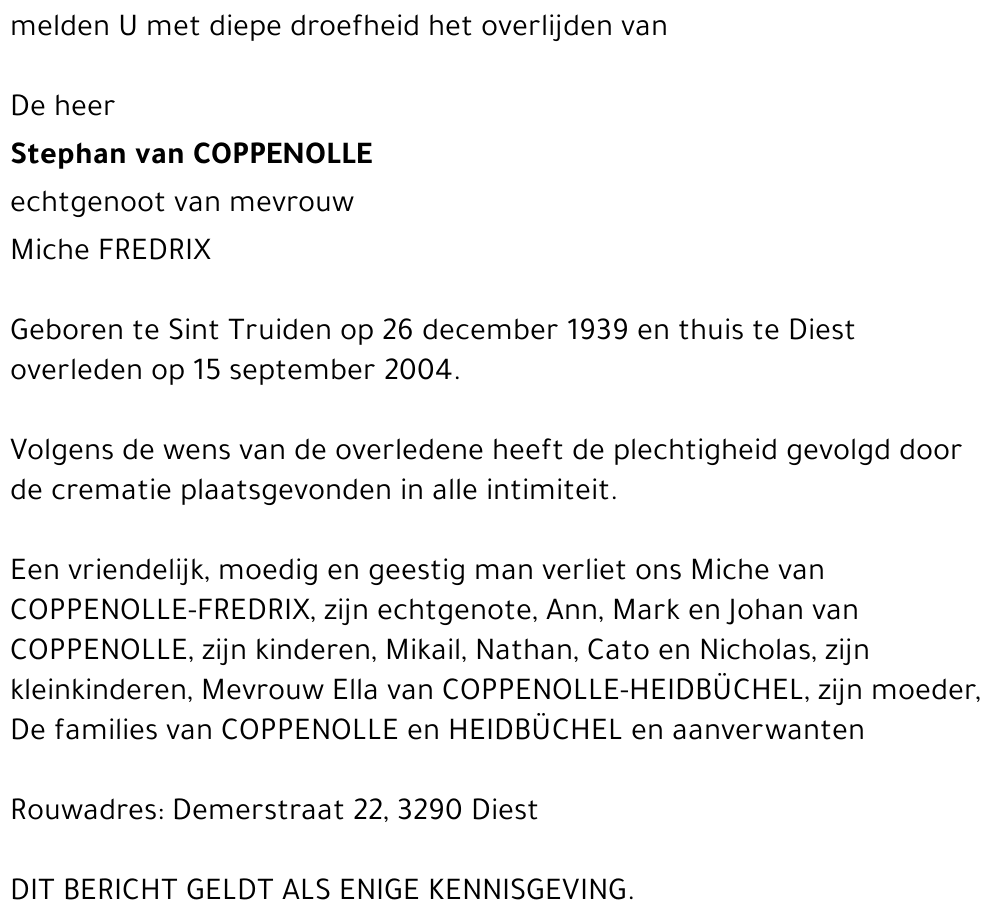 Stephan van Coppenolle