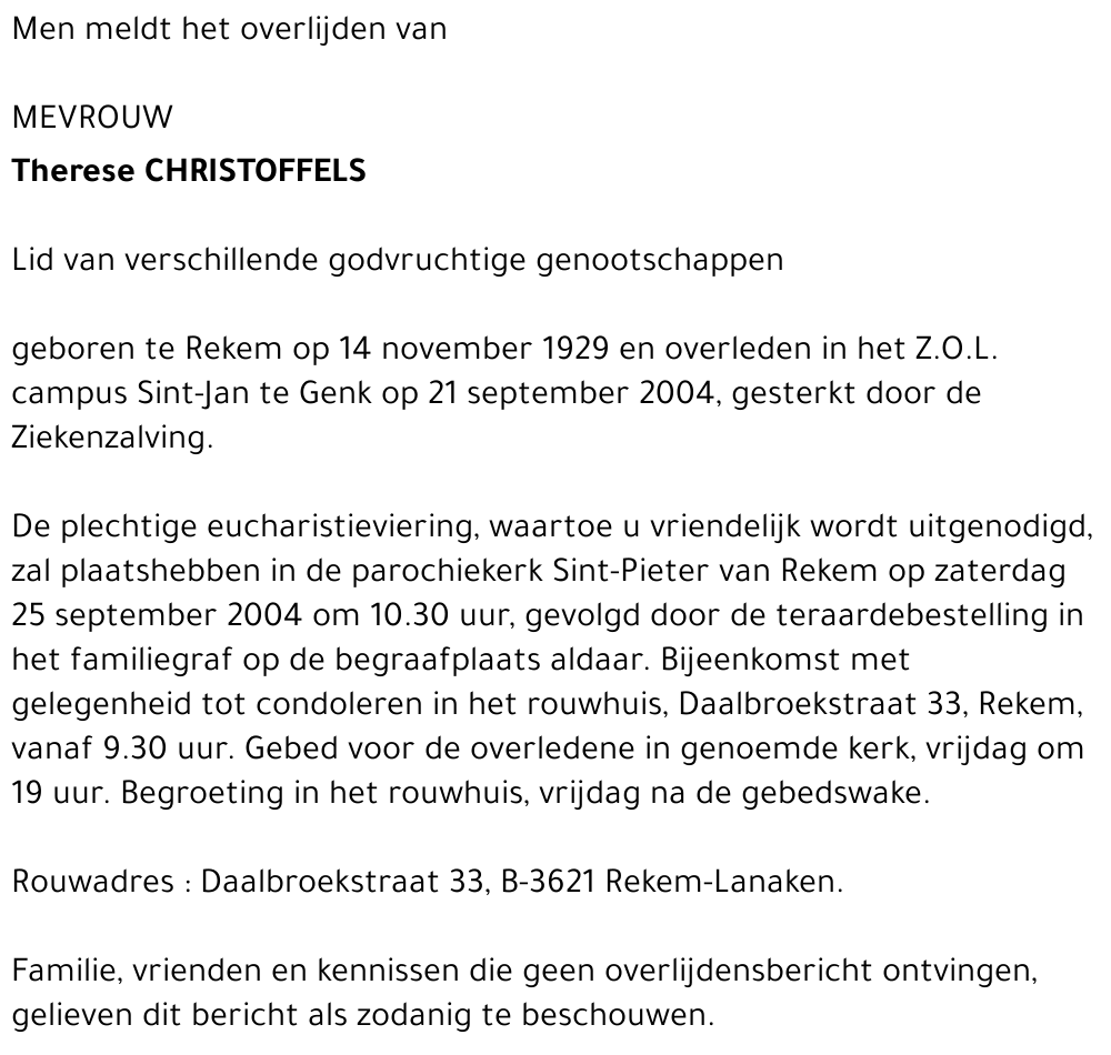 Therese Christoffels