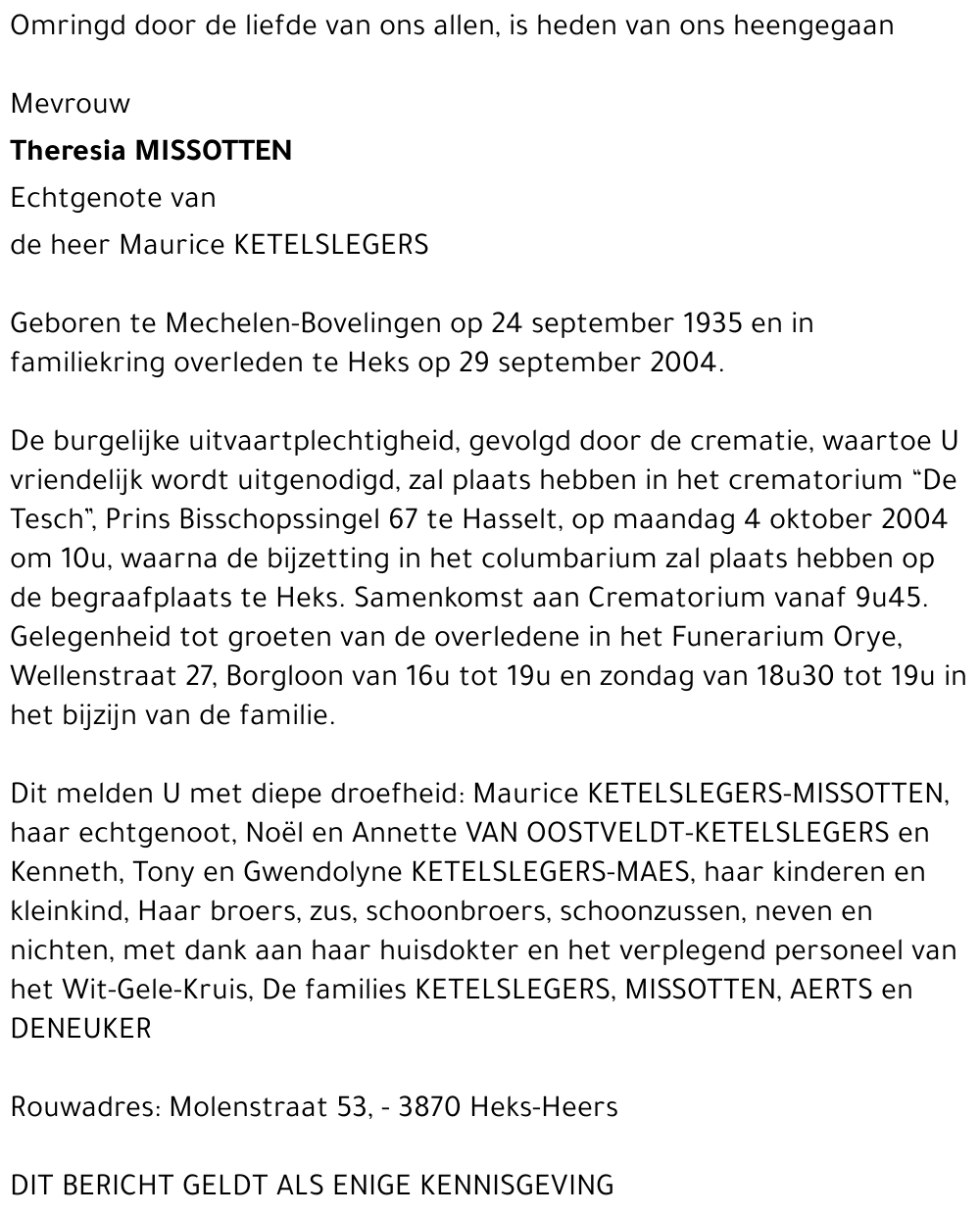 Theresia Missotten