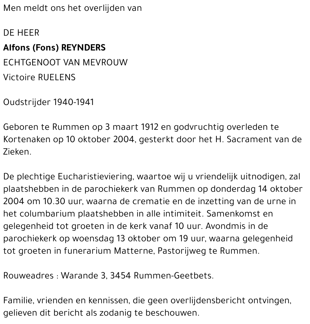 Alfons (Fons) Reynders