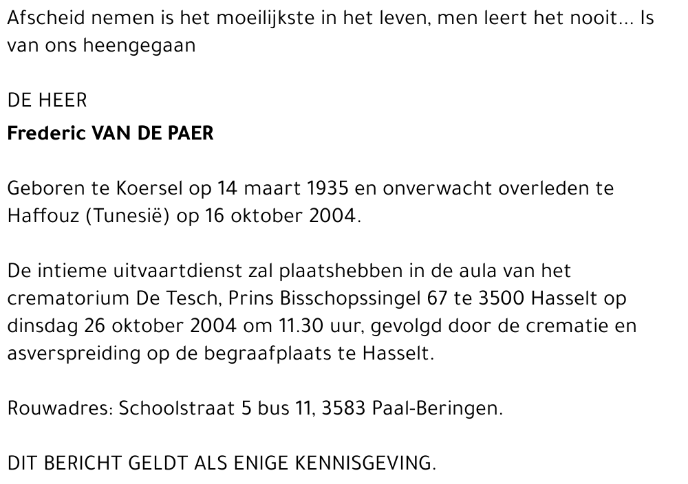 Frederic Van de Paer