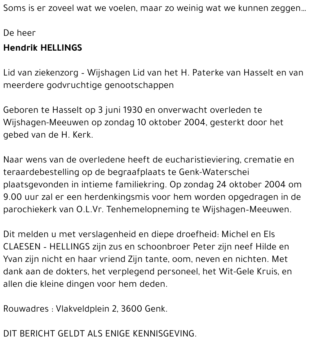 Hendrik HELLINGS