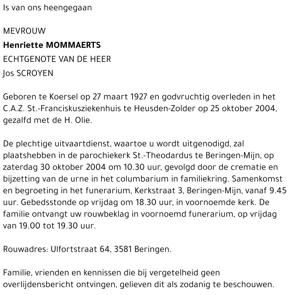 Henriette Mommaerts