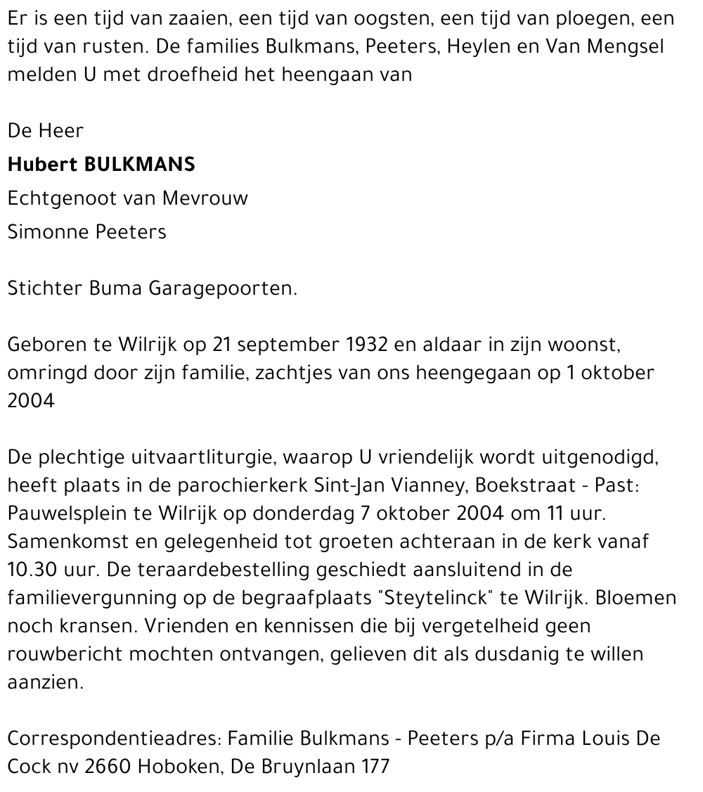 Hubert Bulkmans