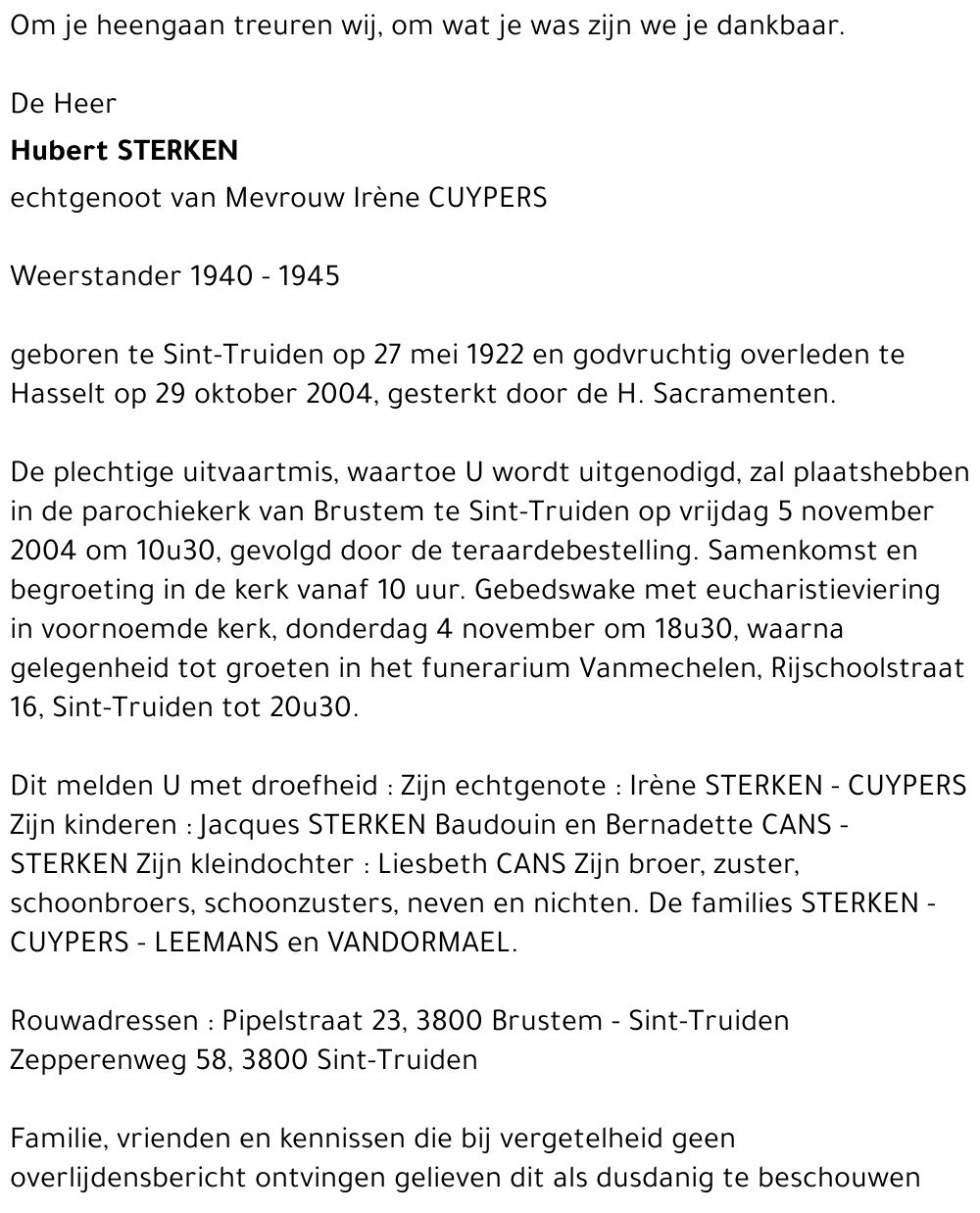 Hubert Sterken