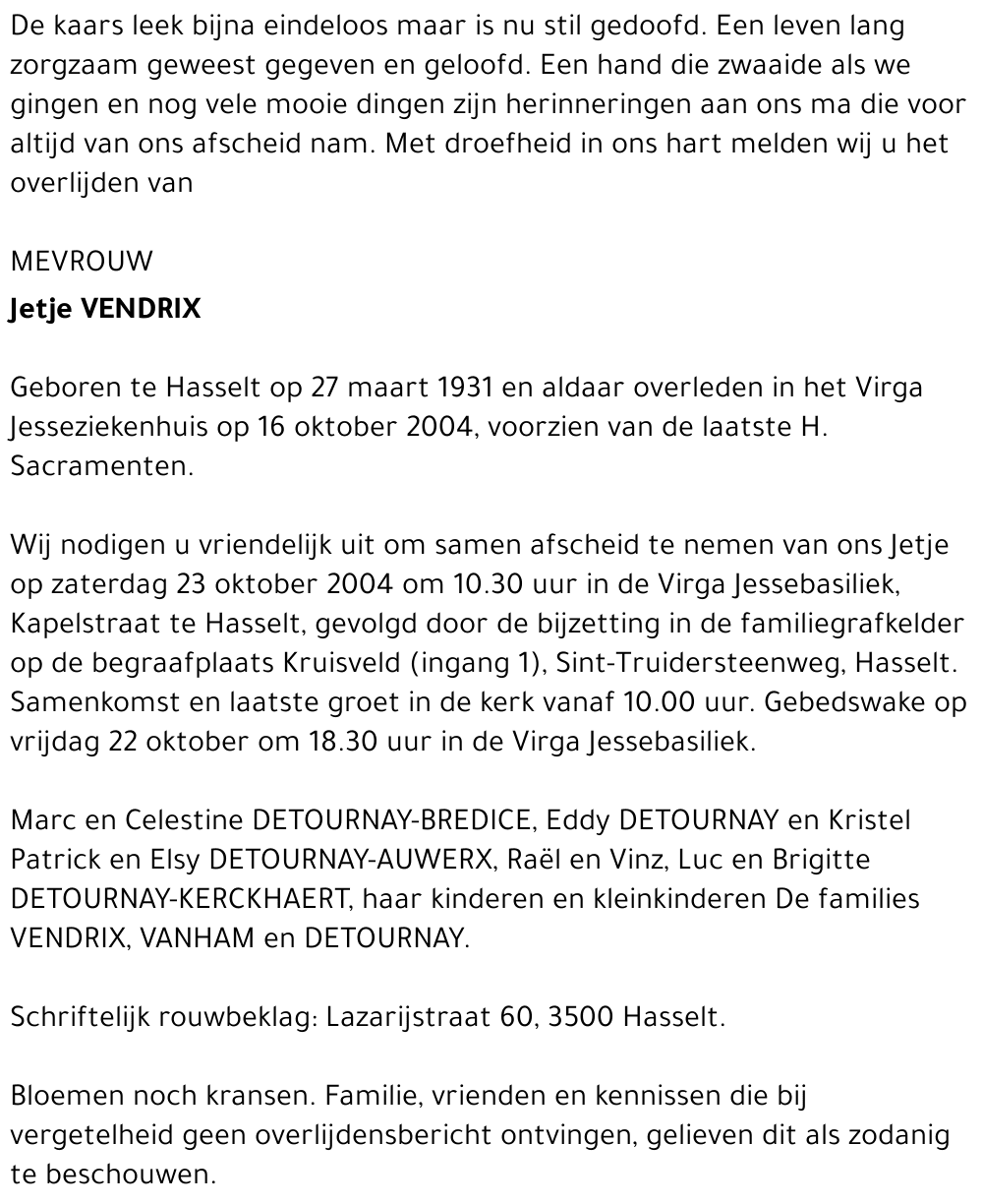 Jetje Vendrix