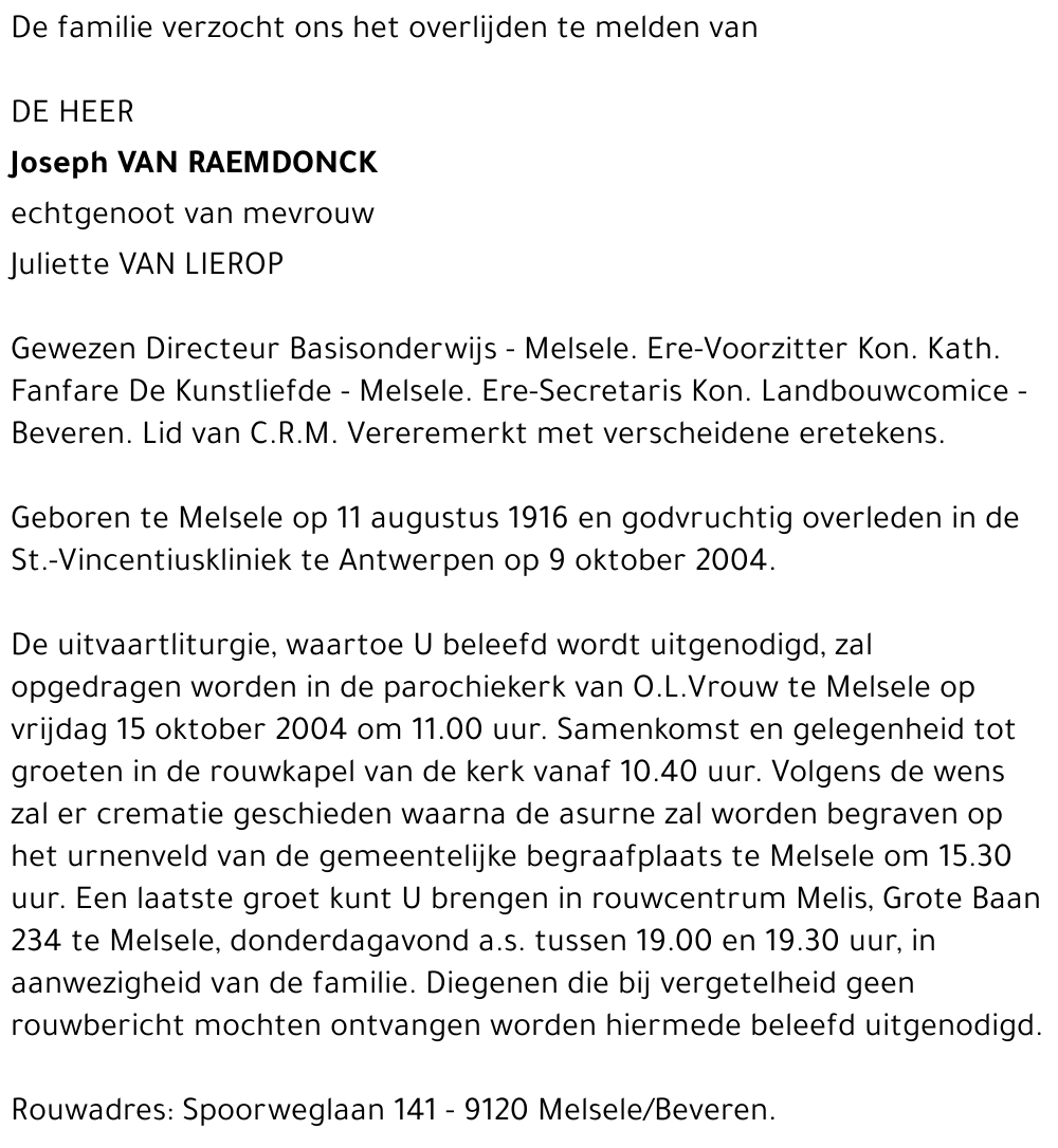 Joseph Van Raemdonck
