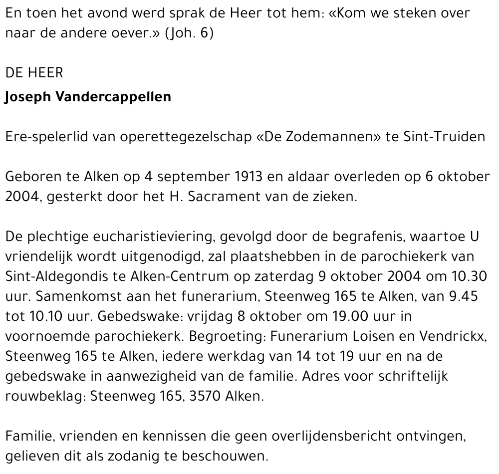 Joseph Vandercappellen