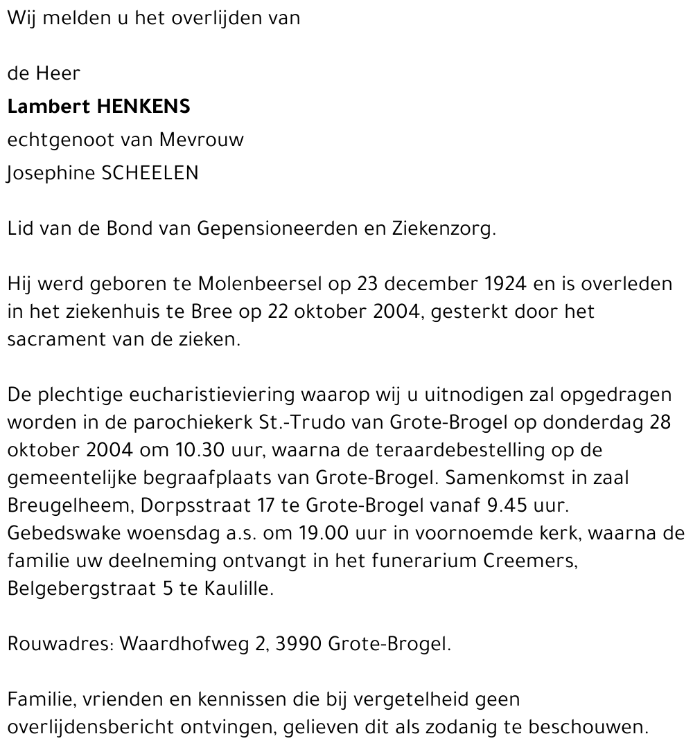 Lambert HENKENS