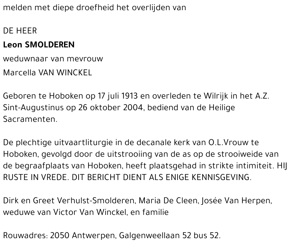 LEON SMOLDEREN