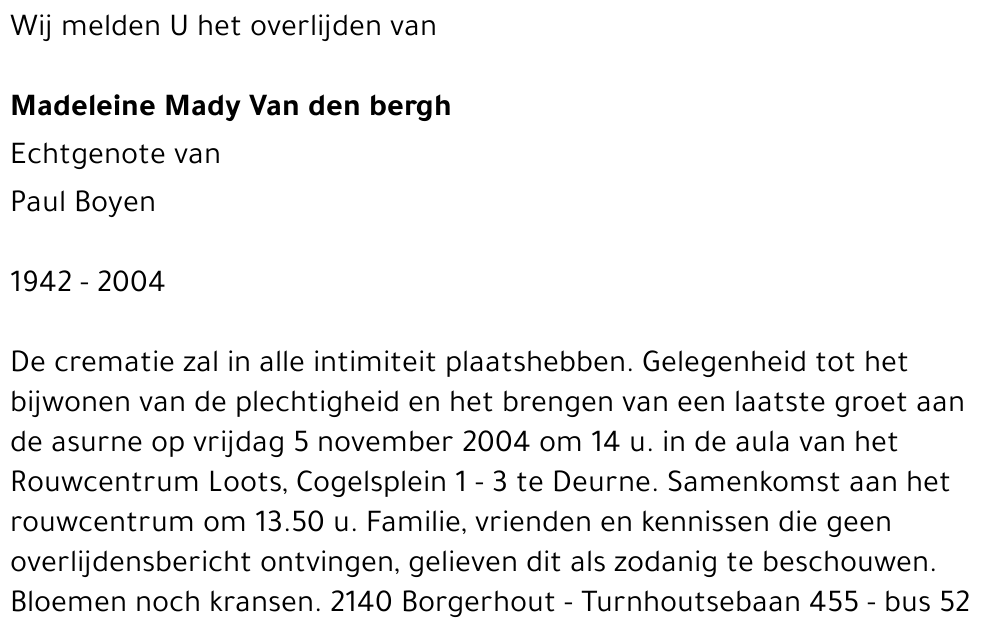 Madeleine Van den bergh