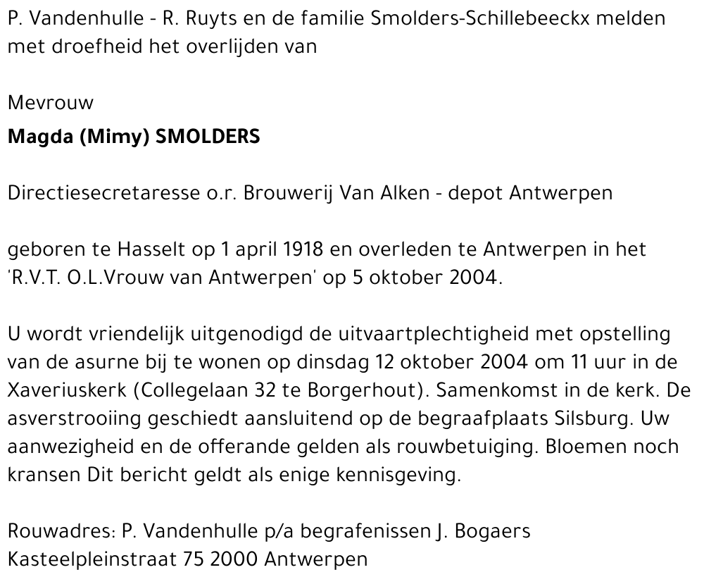 Magda (Mimy) Smolders