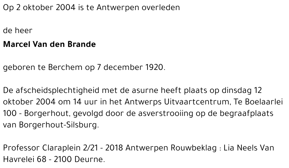 Marcel Van den Brande