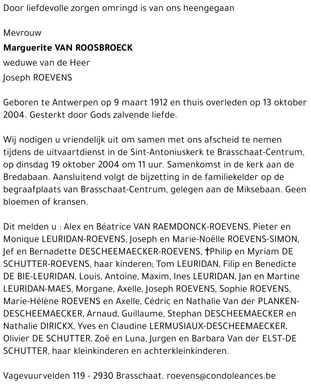 Marguerite Van Roosbroeck