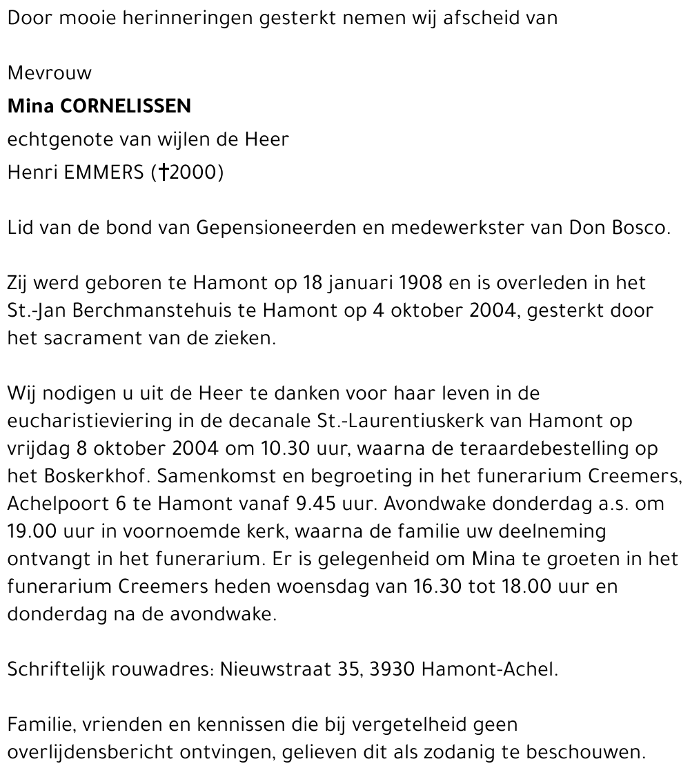Mina Cornelissen