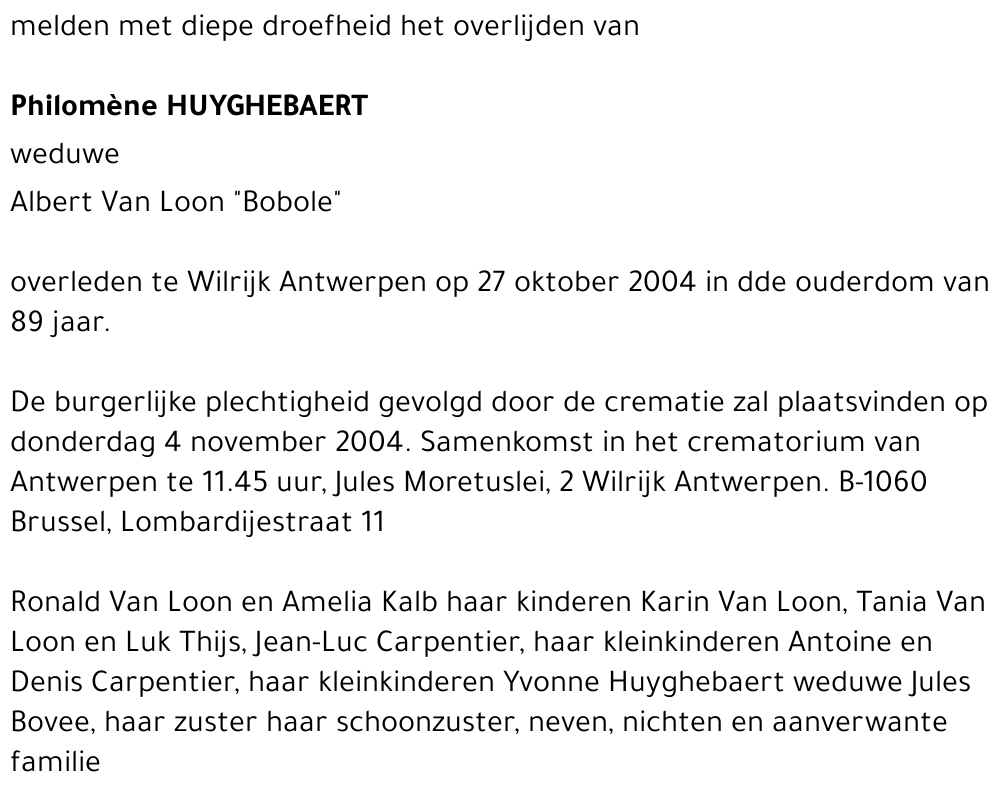 Philomène HUYGHEBAERT