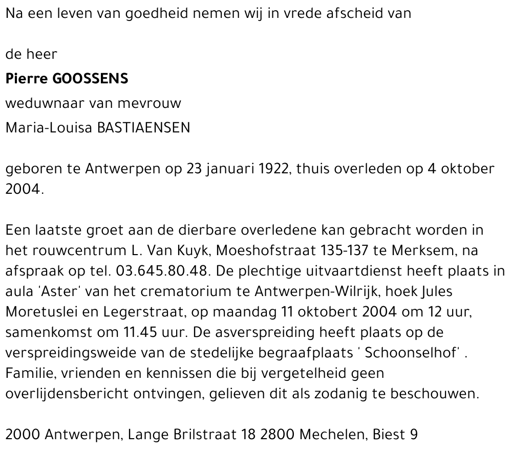 Pierre GOOSSENS
