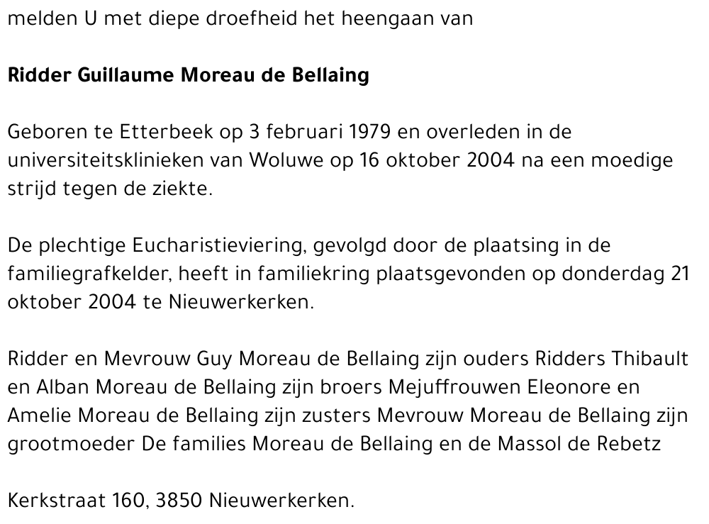 Ridder Guillaume Moreau de Bellaing