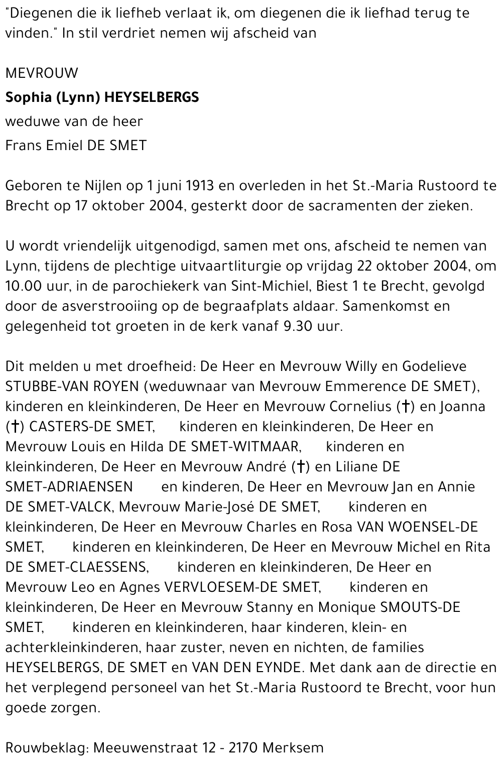 Sophia (Lynn) Heyselbergs