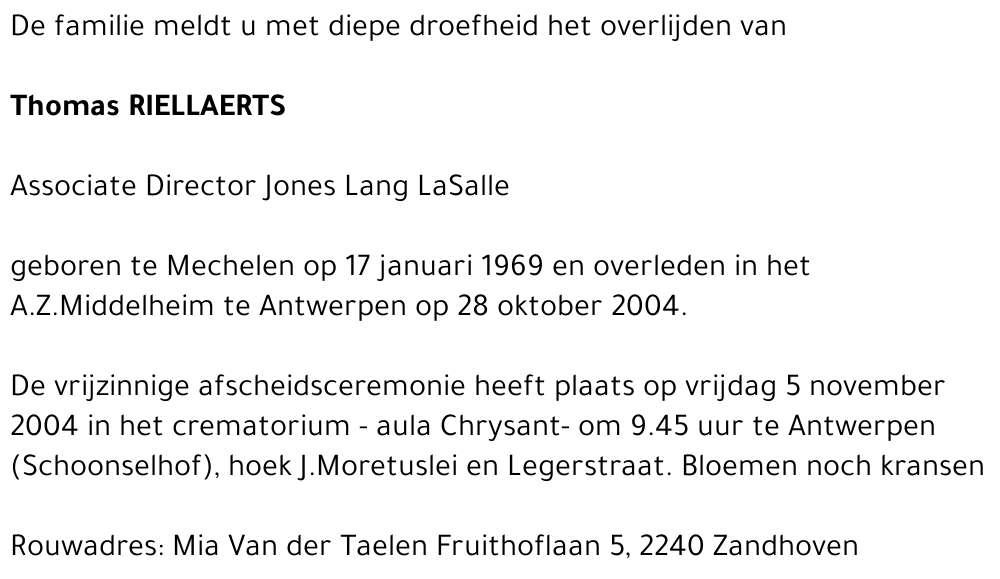 Thomas RIELLAERTS