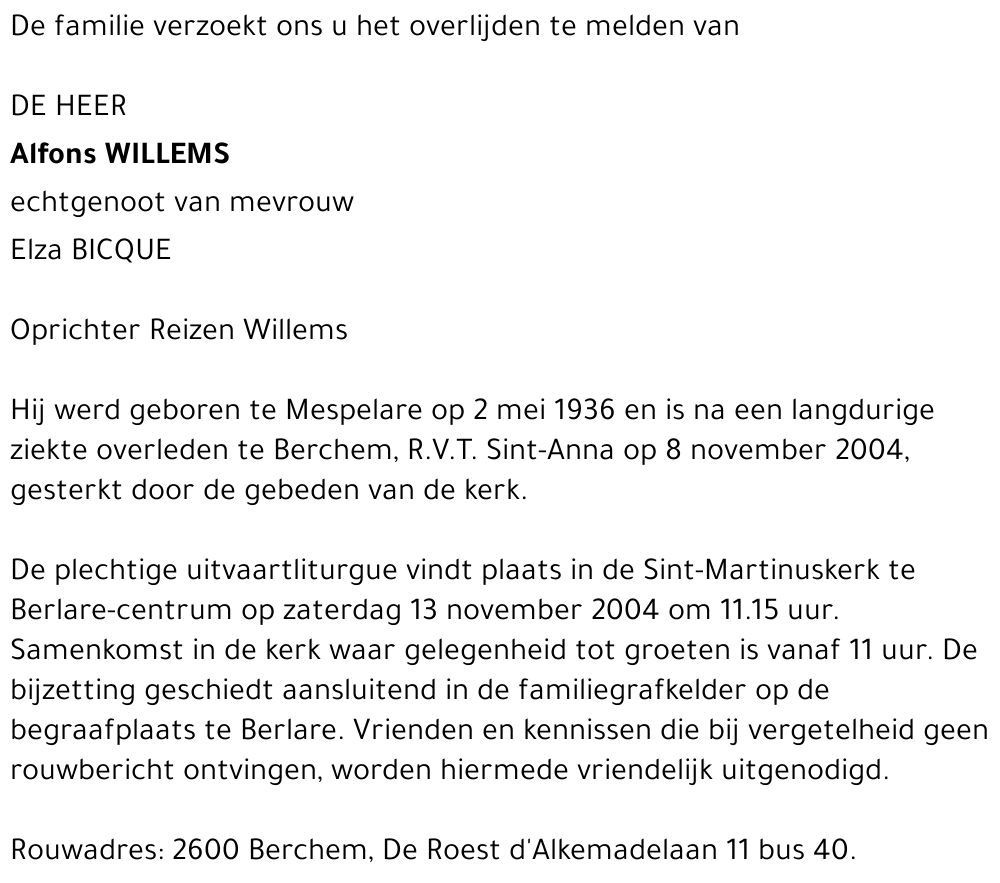 Alfons WILLEMS