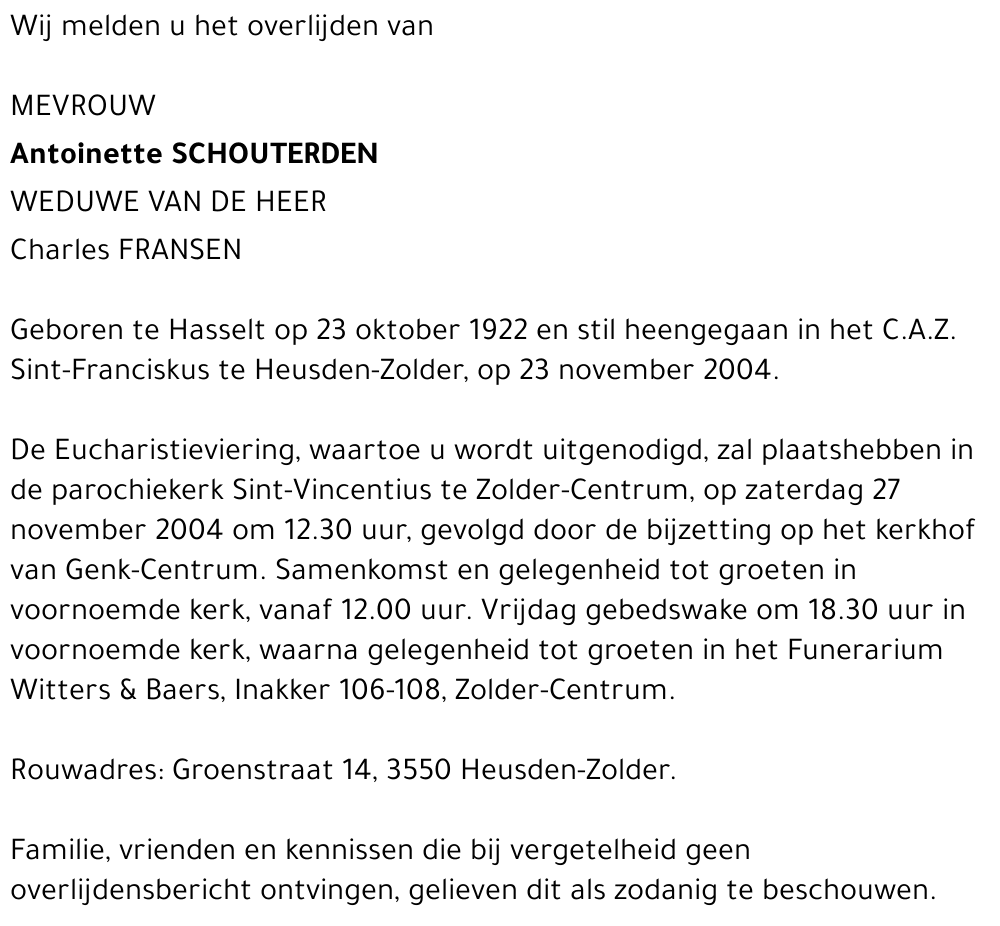 Antoinette Schouterden