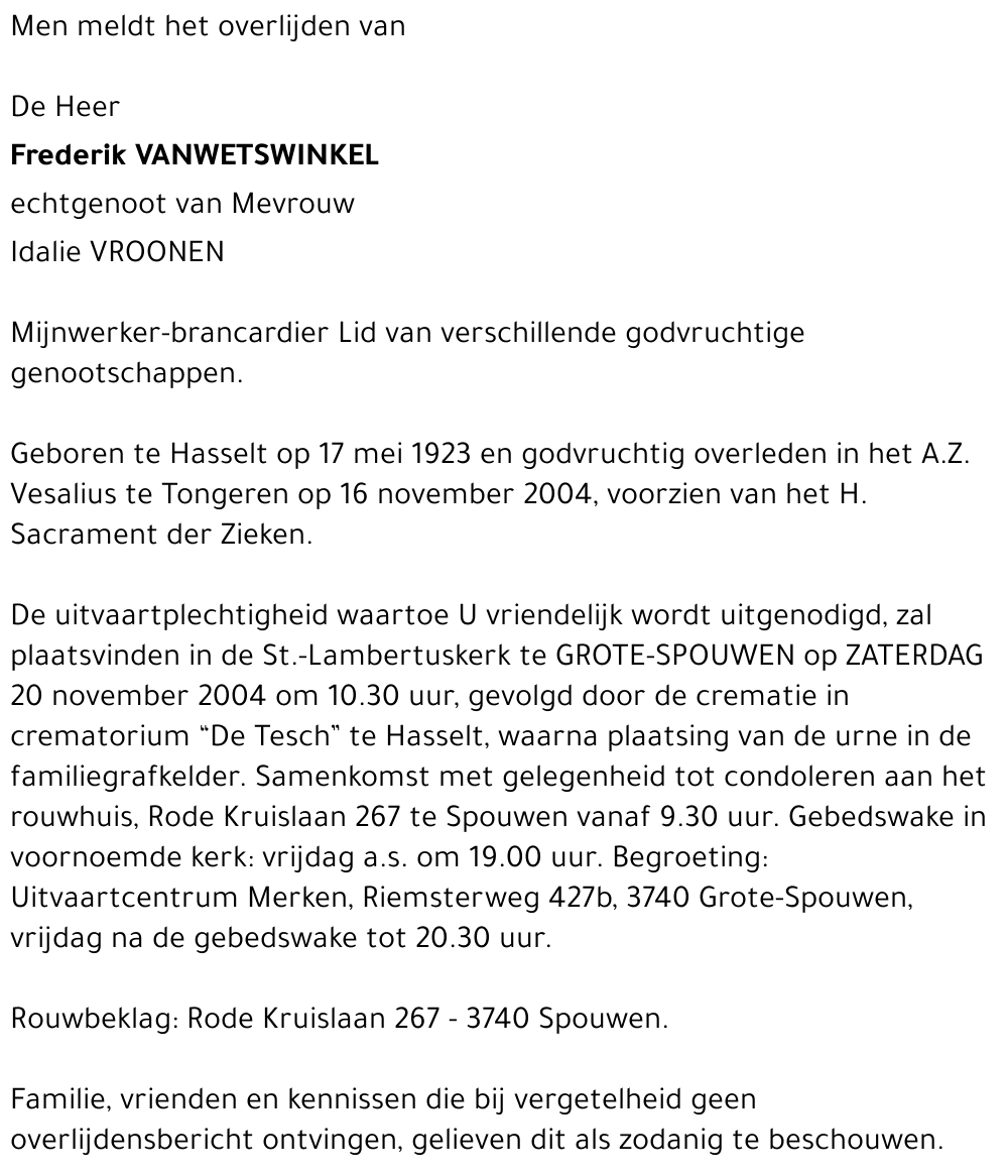 Frederik Vanwetswinkel