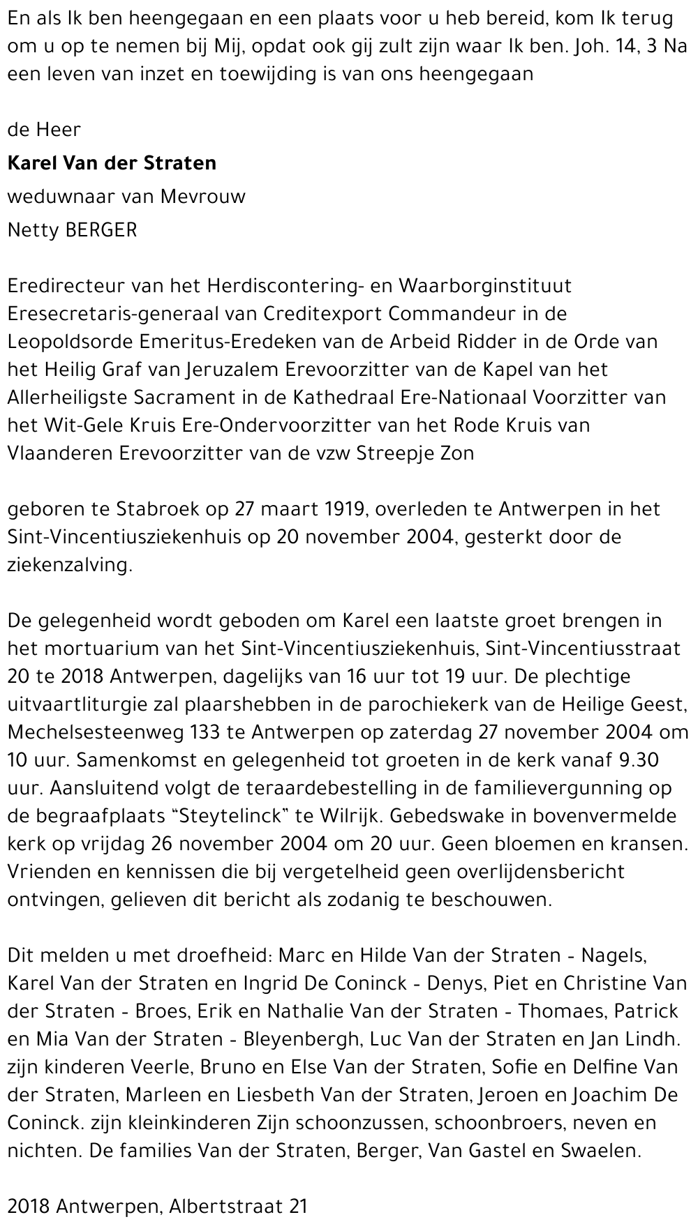 Karel Van der Straten