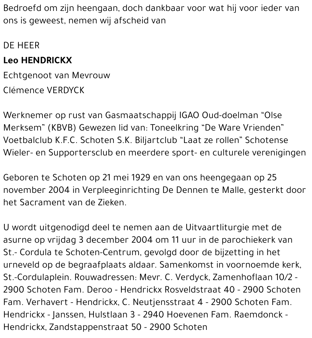 Leo Hendrickx