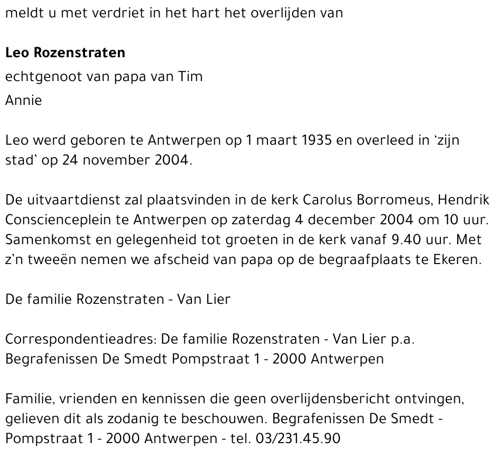 Leonard rozenstraten