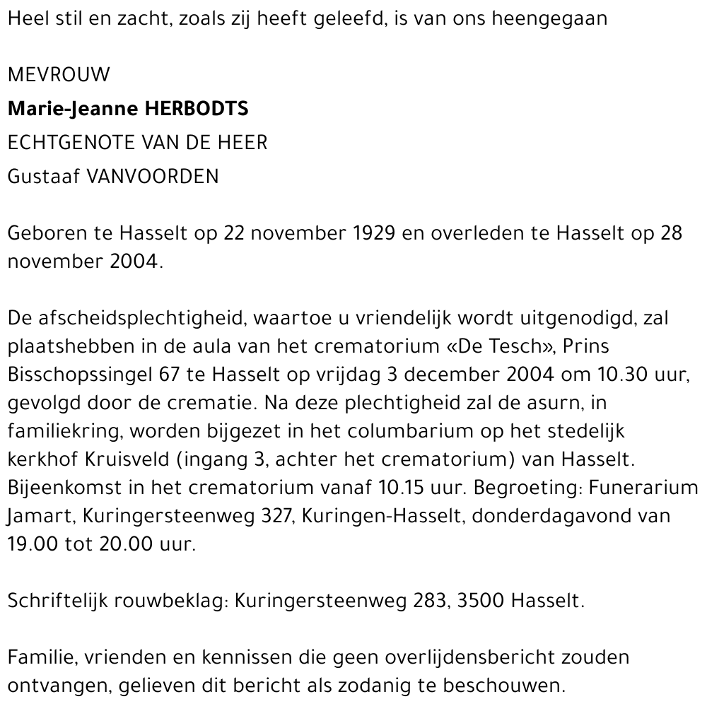 Marie-Jeanne Herbodts