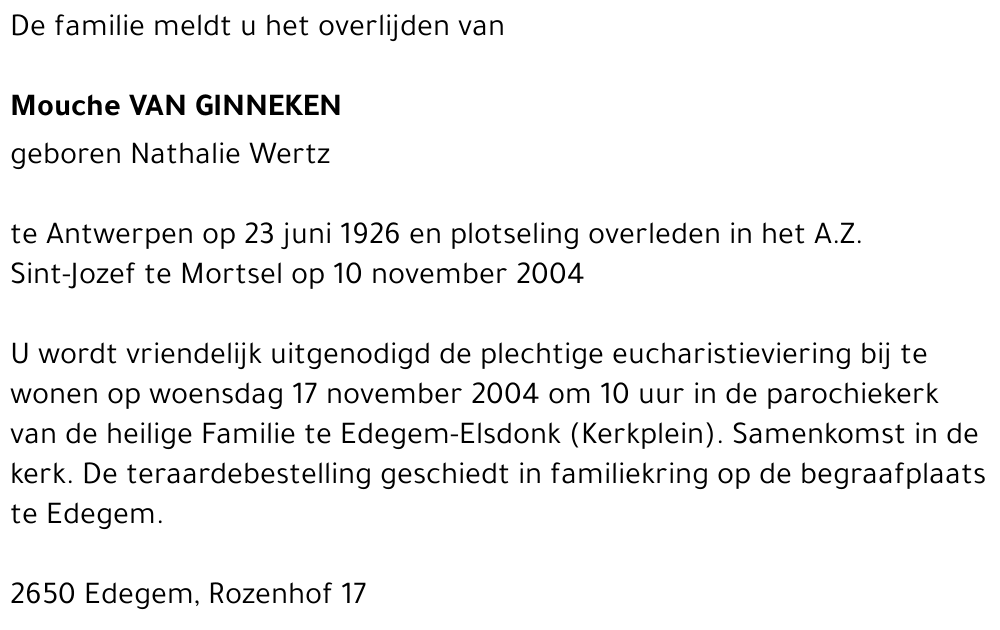 Mouche VAN GINNEKEN