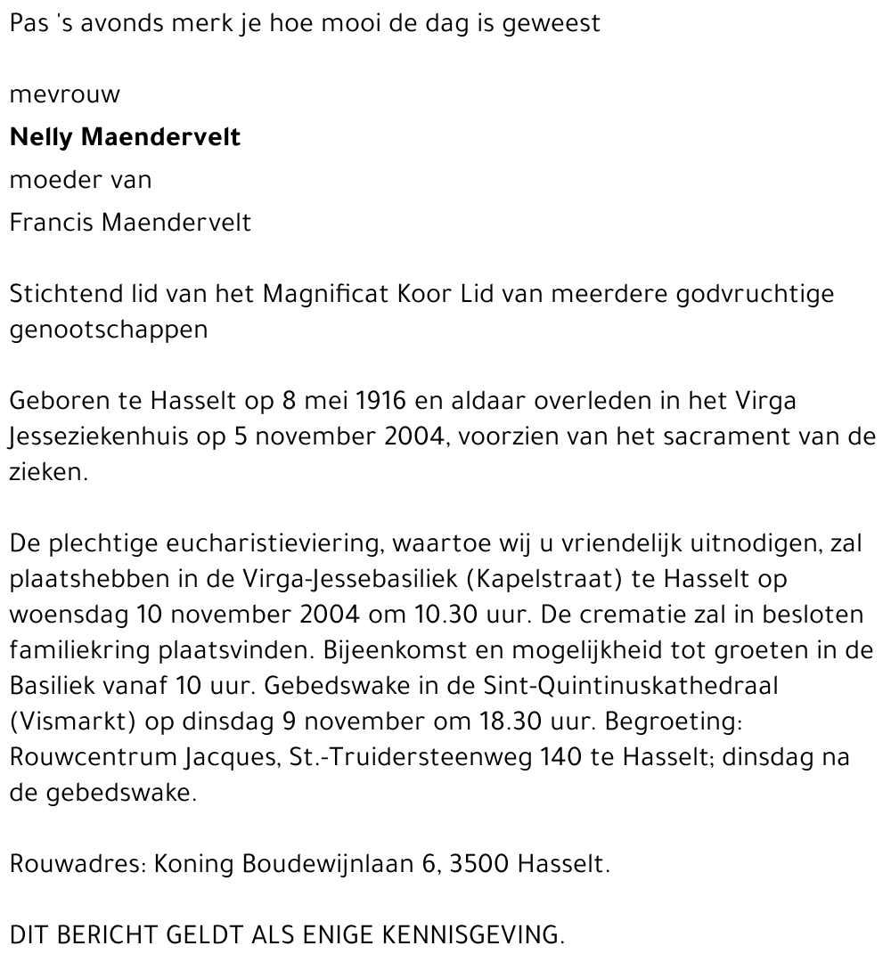 Nelly Maendervelt
