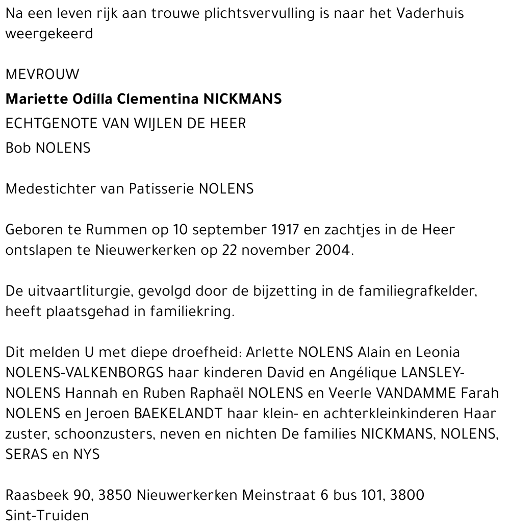 Odilla Clementina Nickmans