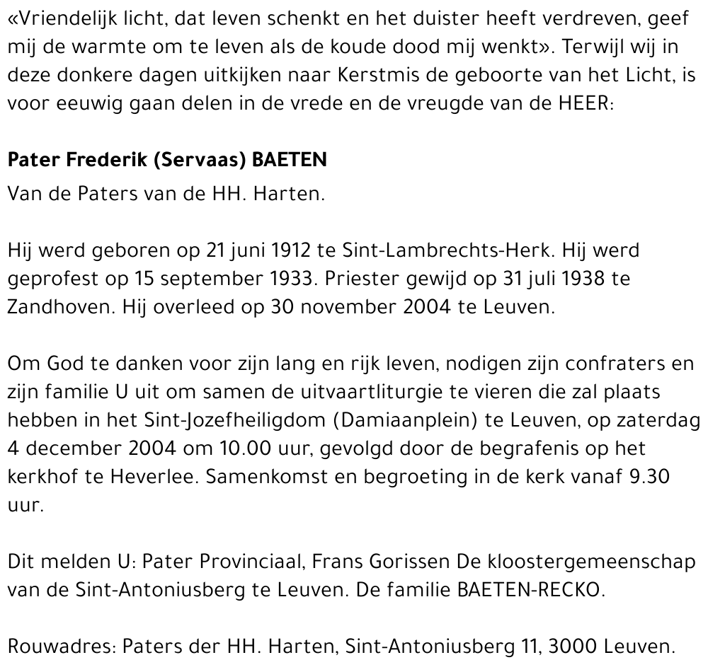 Pater Frederik (Servaas) Baeten