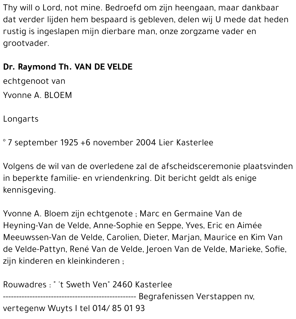 Raymond Th. Van de Velde