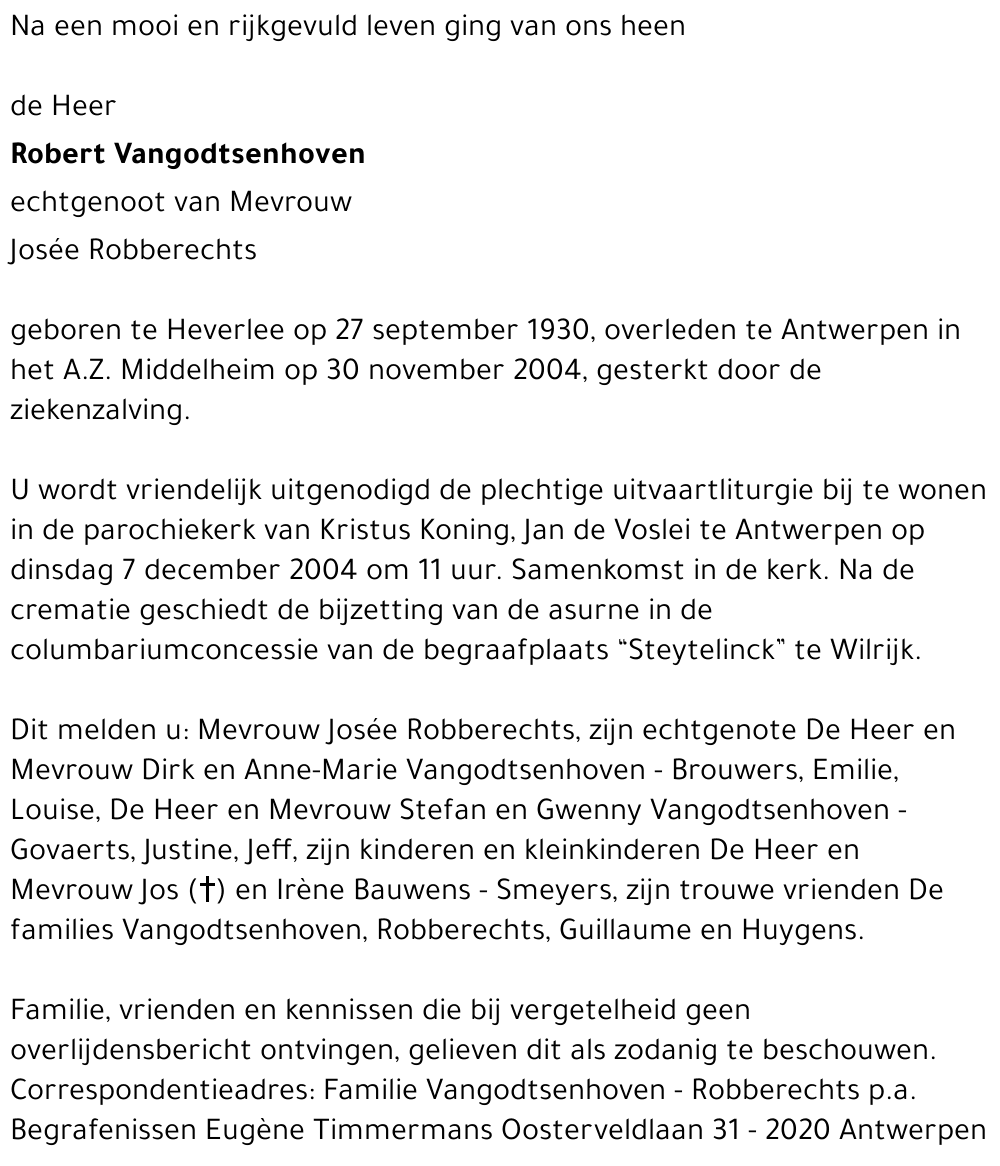 Robert Vangodtsenhoven