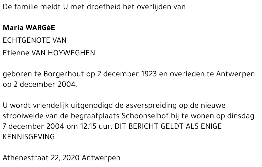 Ettienne VAN HOYWEGHEN