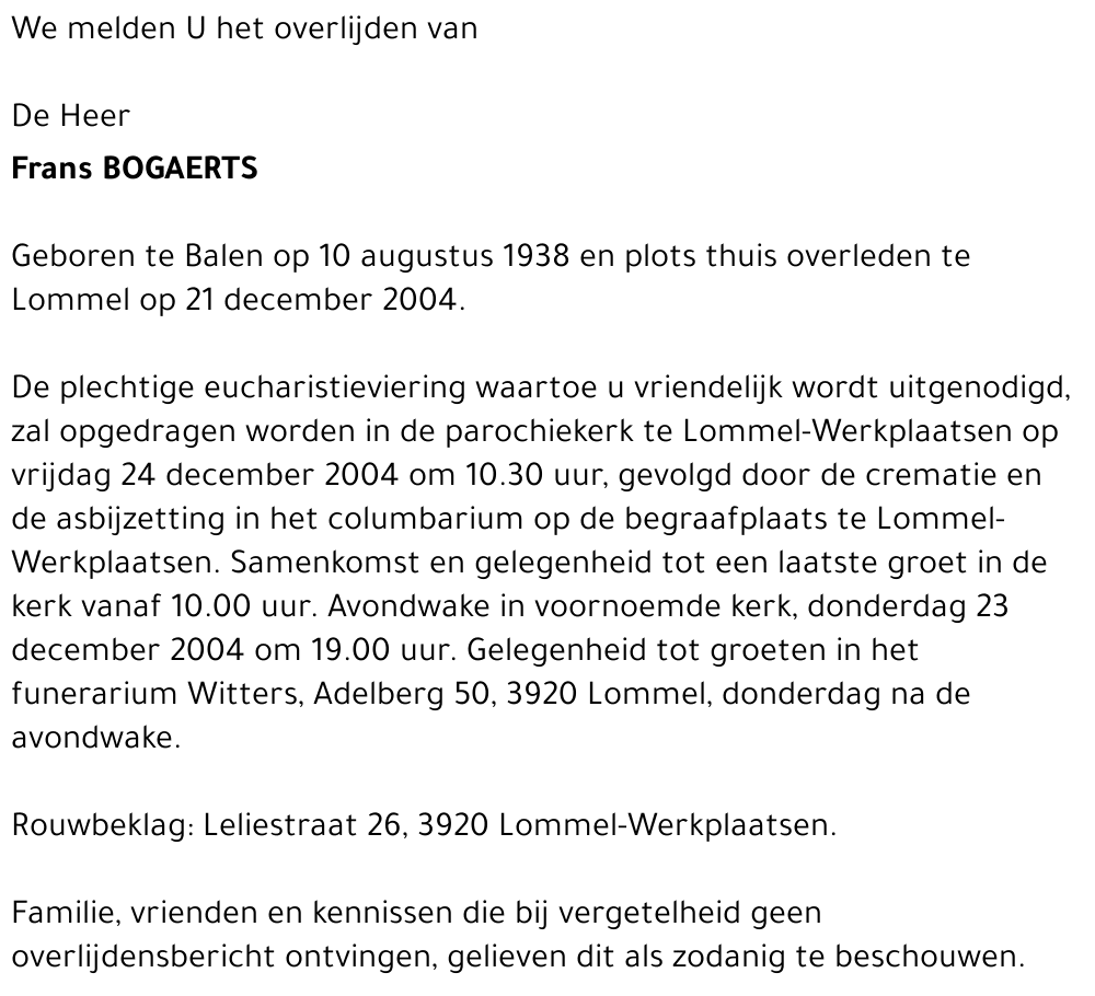 Frans BOGAERTS