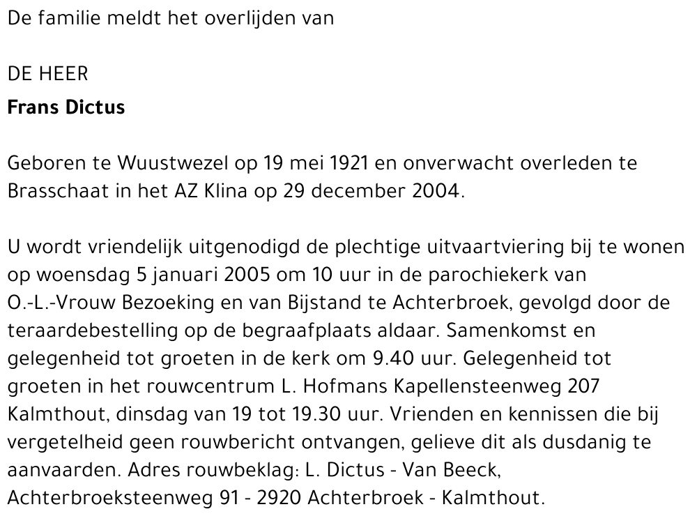 Frans Dictus