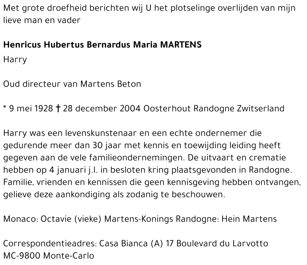 Henricus Hubertus Bernardus Maria Martens