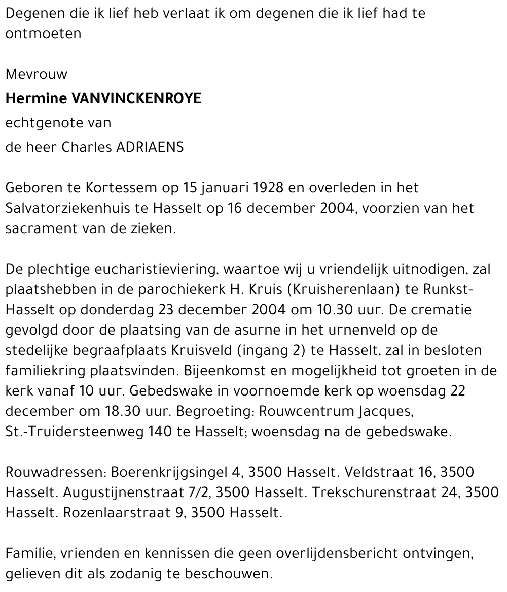 Hermine Vanvinckenroye