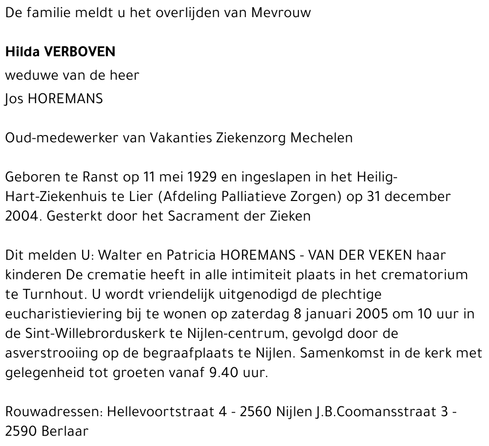 Hilda VERBOVEN