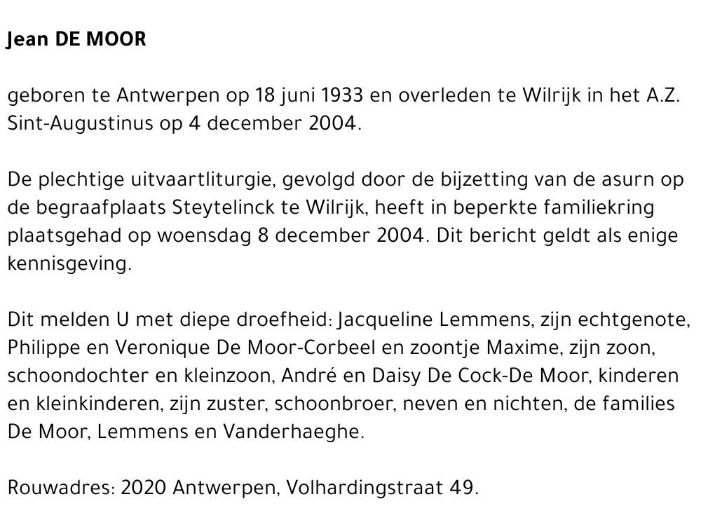 Jean De Moor