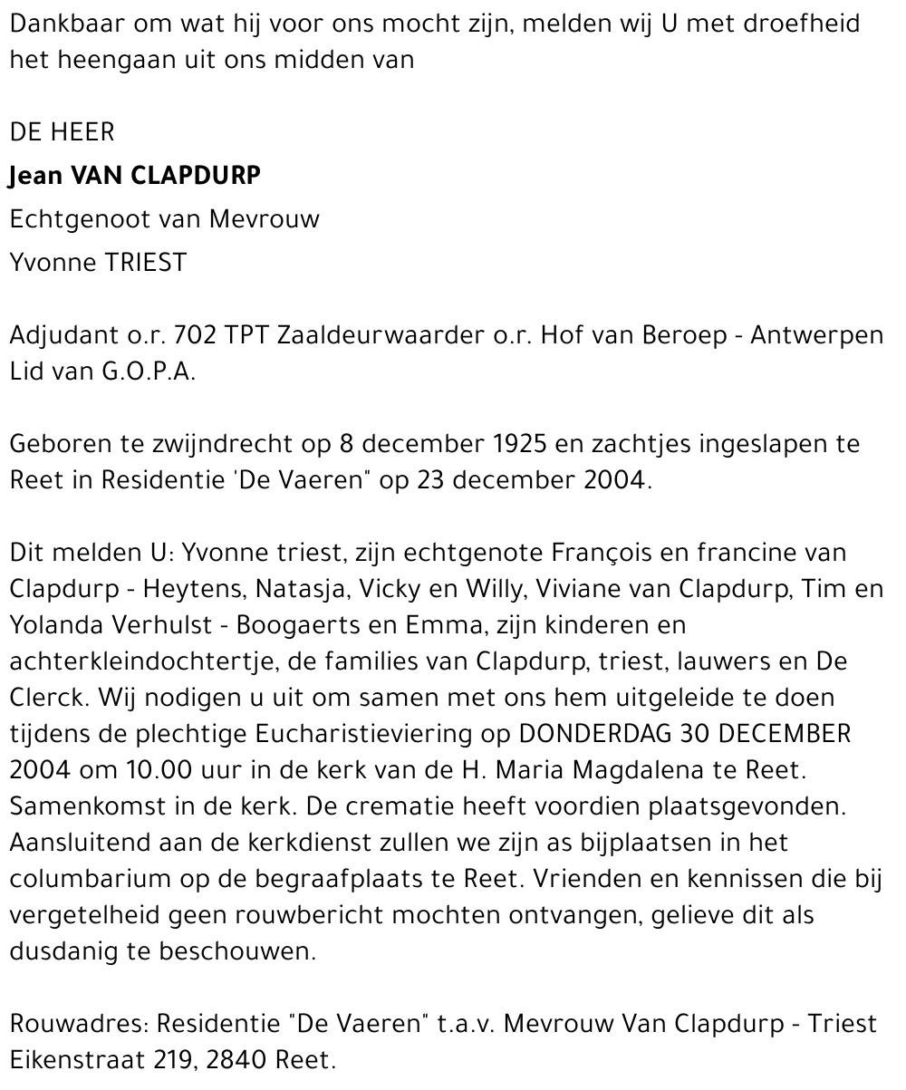 Jean Van Clapdurp