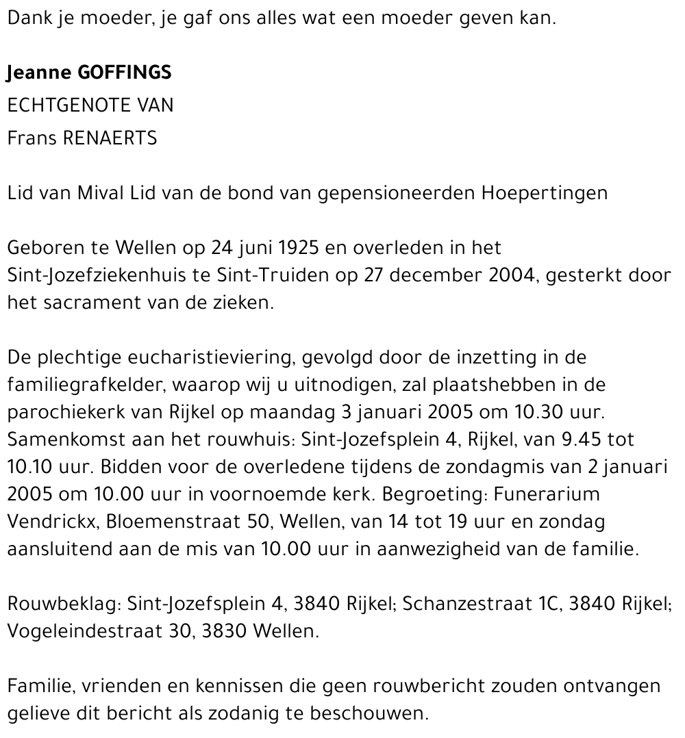 Jeanne Goffings