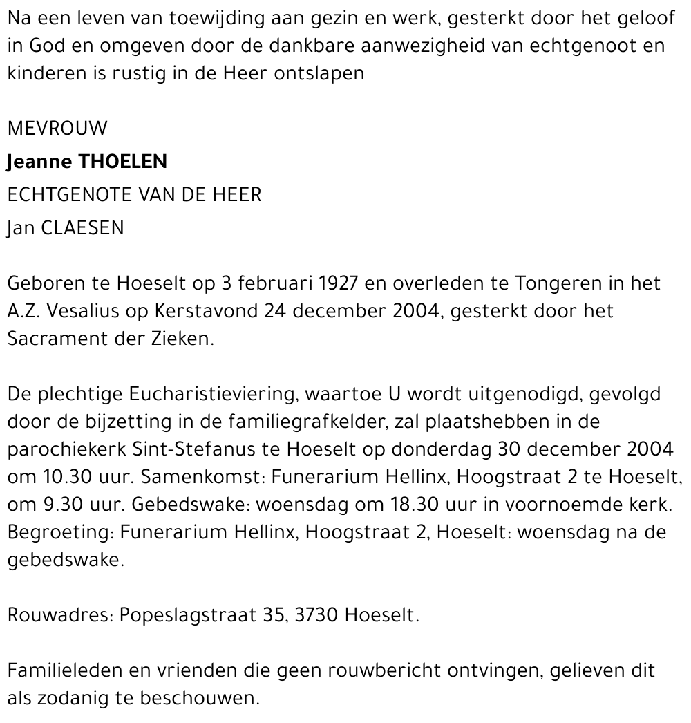 Jeanne Thoelen