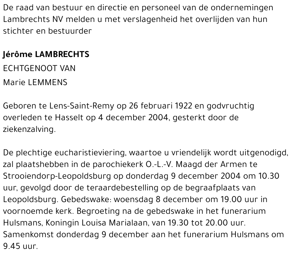 Jérôme Lambrechts (bedrijf)