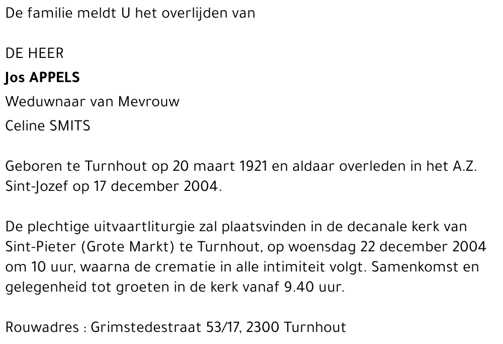 Jos APPELS
